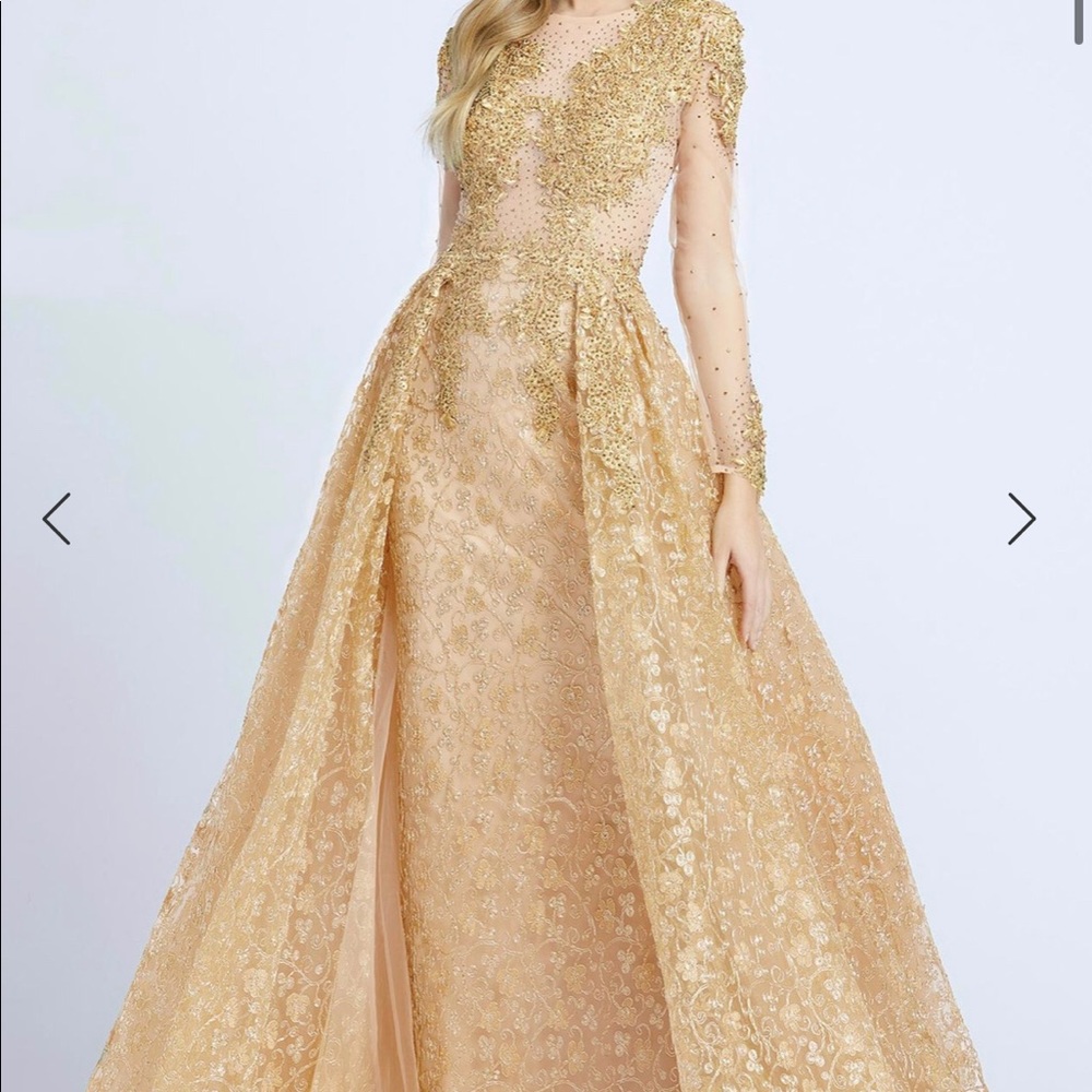 Mac Duggal Golden Evening Gown